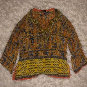 Light, beach paisley blouse